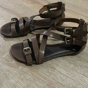 POUR LA VICTOIRE brown gladiator sandals